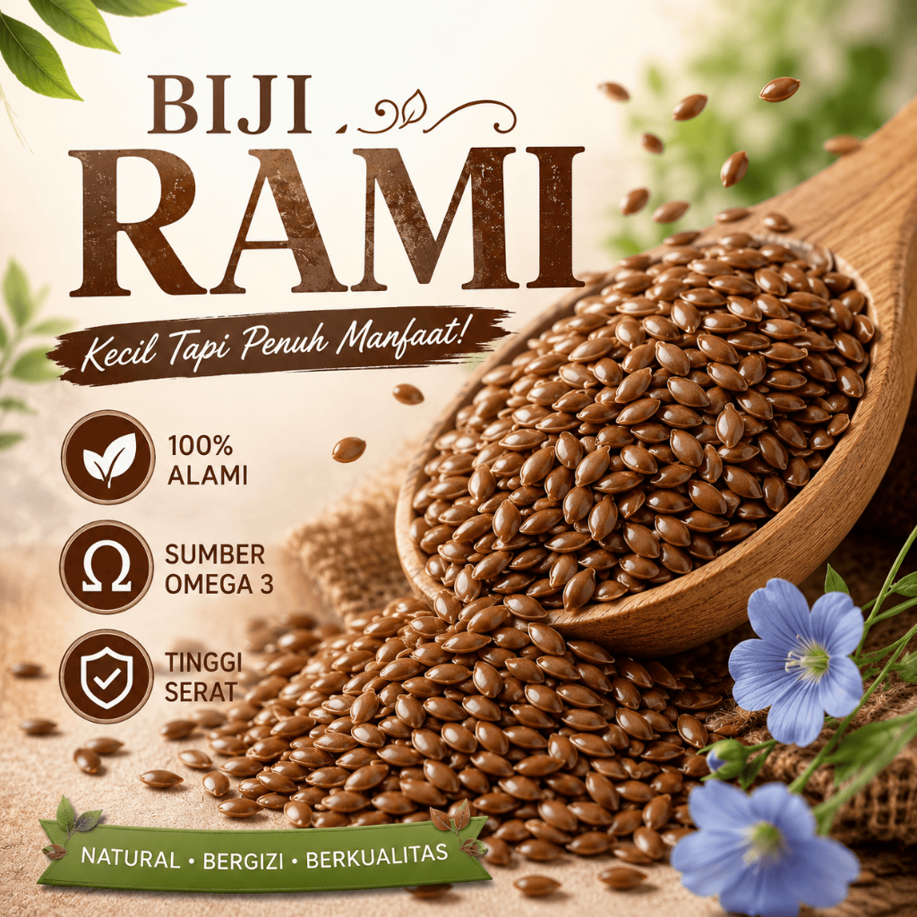 biji rami (brown flexseed) 1 kg