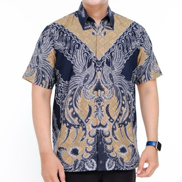 Kemeja Batik Tulis Pria Tebal Premium Lengan Pendek Lapis Furing || Baju Batik Pria