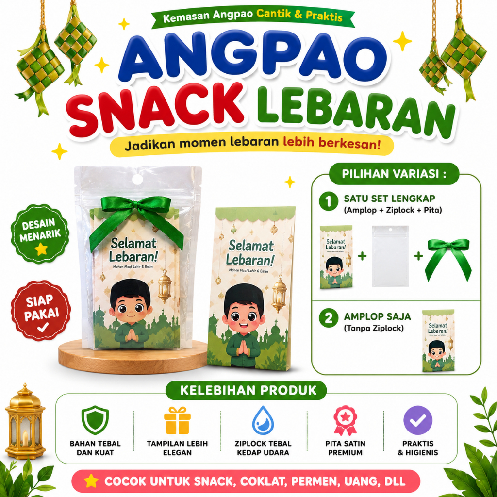 Angpao Snack Amplop Lebaran Unik