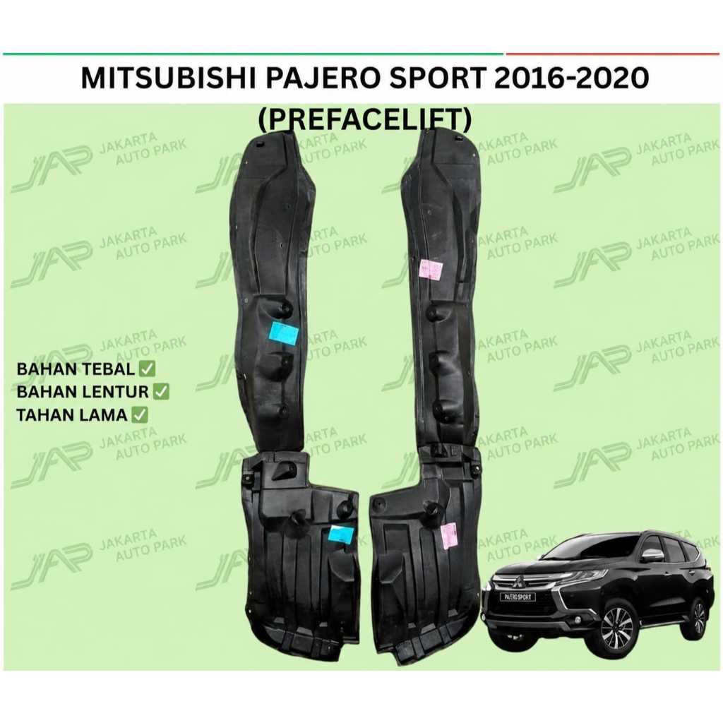 INNER LINER FENDER PLASTIK SPAKBOR RODA DEPAN PAJERO SPORT 2015 2016 2017 2018 2019 2020 PRE FACELIF