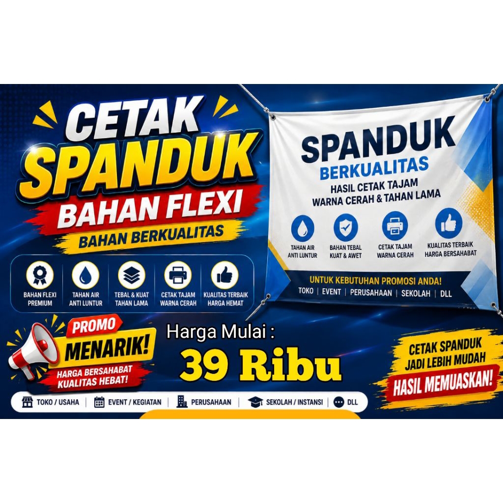 Cetak Spanduk Berkualitas bahan Flexi