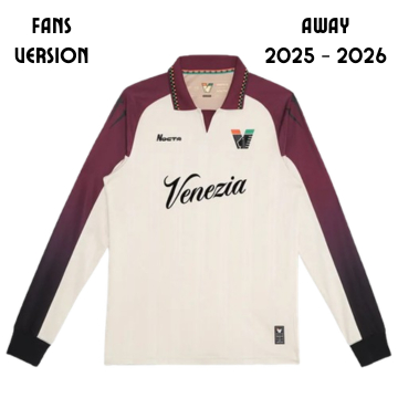 Fans version longsleeve venezia away 2025 2026 jersey replika