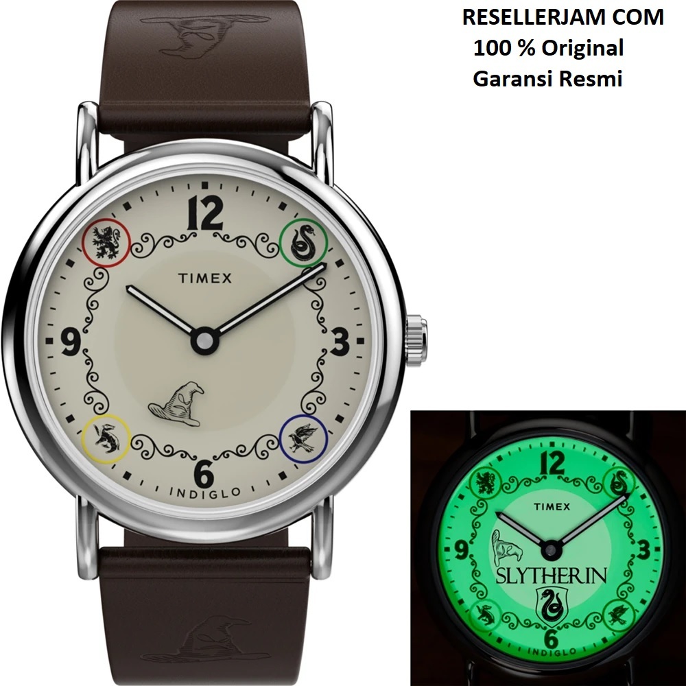 Jam Tangan Timex TW2Y76400 Harry Potter x Timex Weekender Slytherin House Original Garansi Resmi