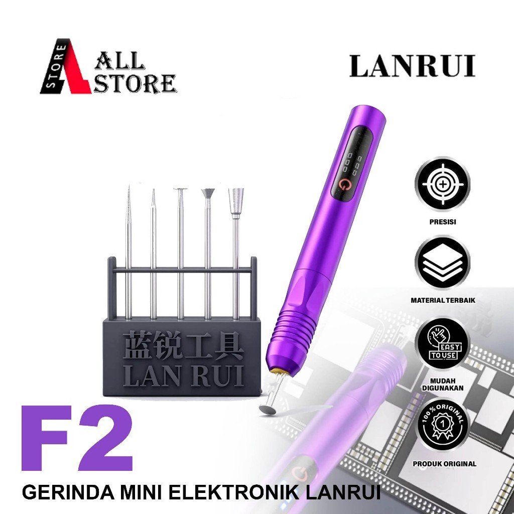 LANRUI Gerinda kecil Elektronik F2 USB Set Mata Gerinda Presisi - Gerinda Mini Portable F2 LANRUI Se