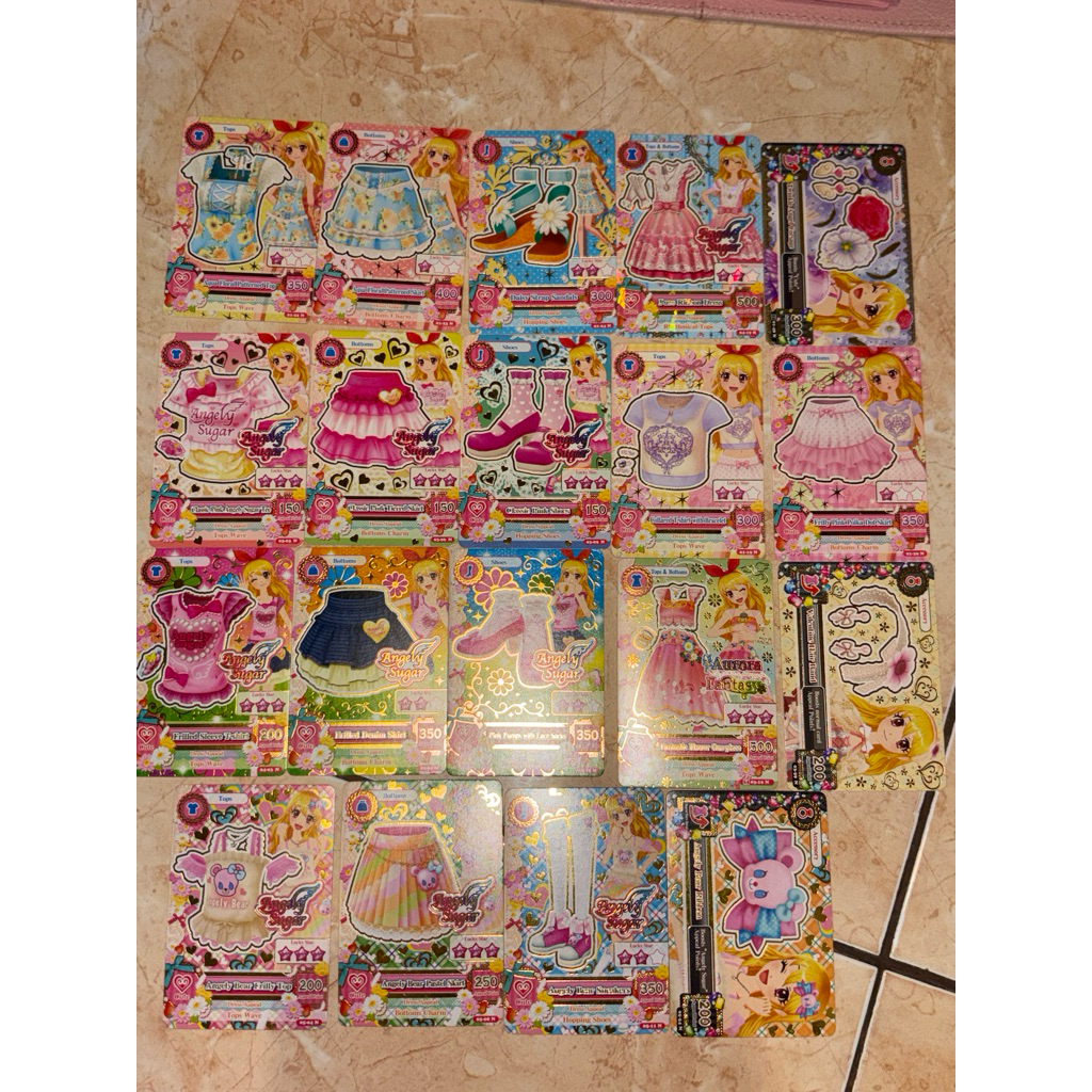 [Aikatsu Angely Sugar Ichigo Collection] Normal, Rare Card Angely Bear, Acc, Classic Pink Set,Pure R