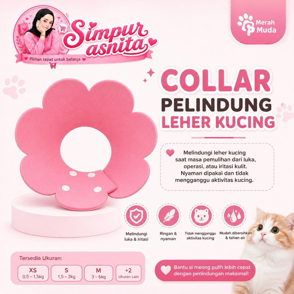 COLLAR PELINDUNG LEHER KUCING