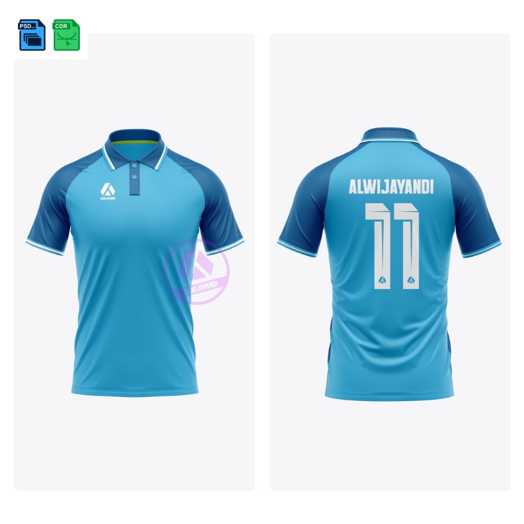 MOCKUP JERSEY POLO KANCING - PS & CDR