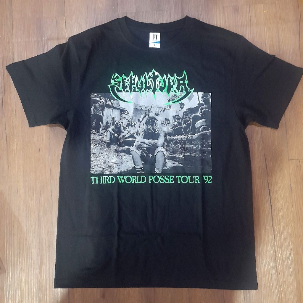 T-Shirt SEPULTURA - Third World Posse Tour 92 /kaos band/kakso musik/bootleg