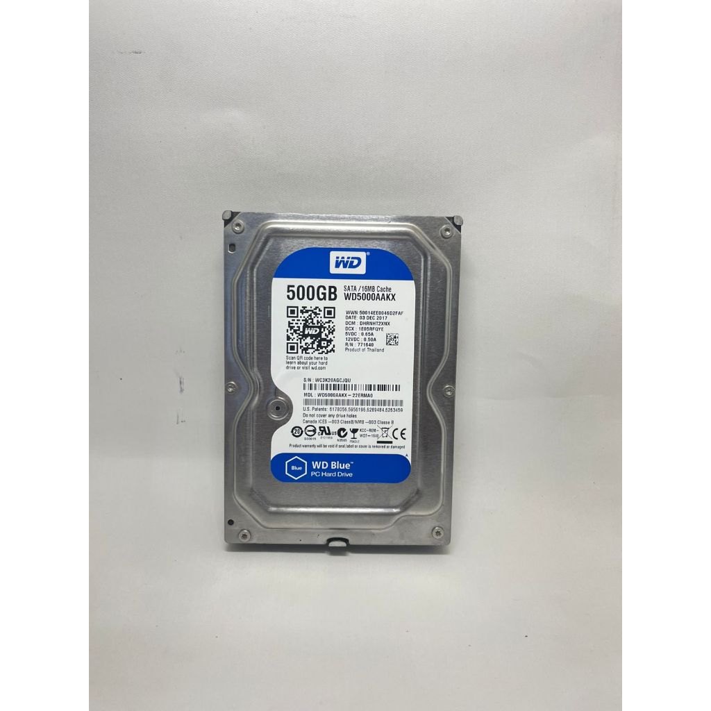 56. HARDISK / HDD INTERNAL PC WD BLUE 500GB ORIGINAL SECOND SENTINEL 96% NORMAL TESTED