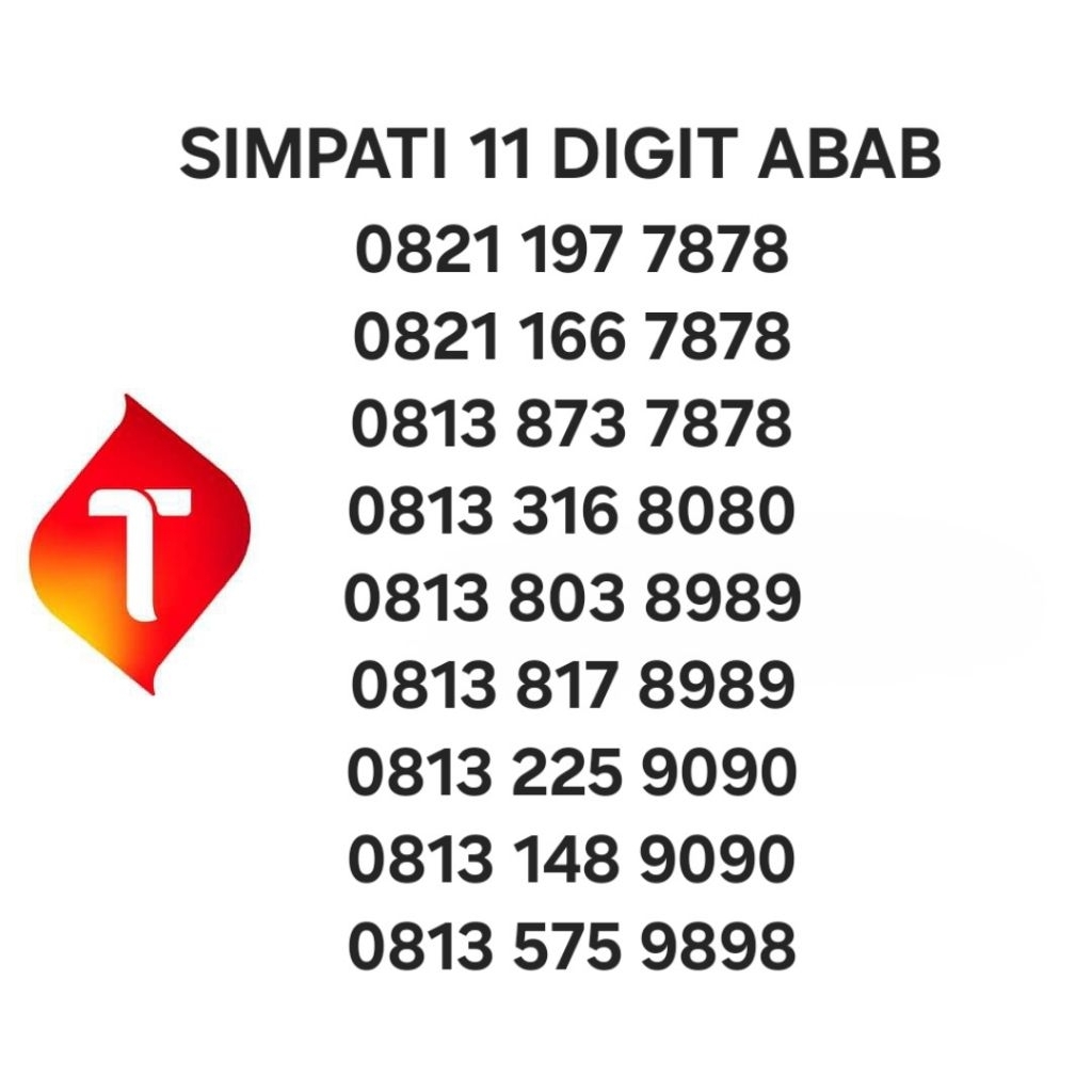 NOMOR CANTIK SIMPATI 11 DIGIT SERI ABAB RAPIH - 08X 1177 7070 08X 1177 7878 - 081x 959 8989 - 081x 2
