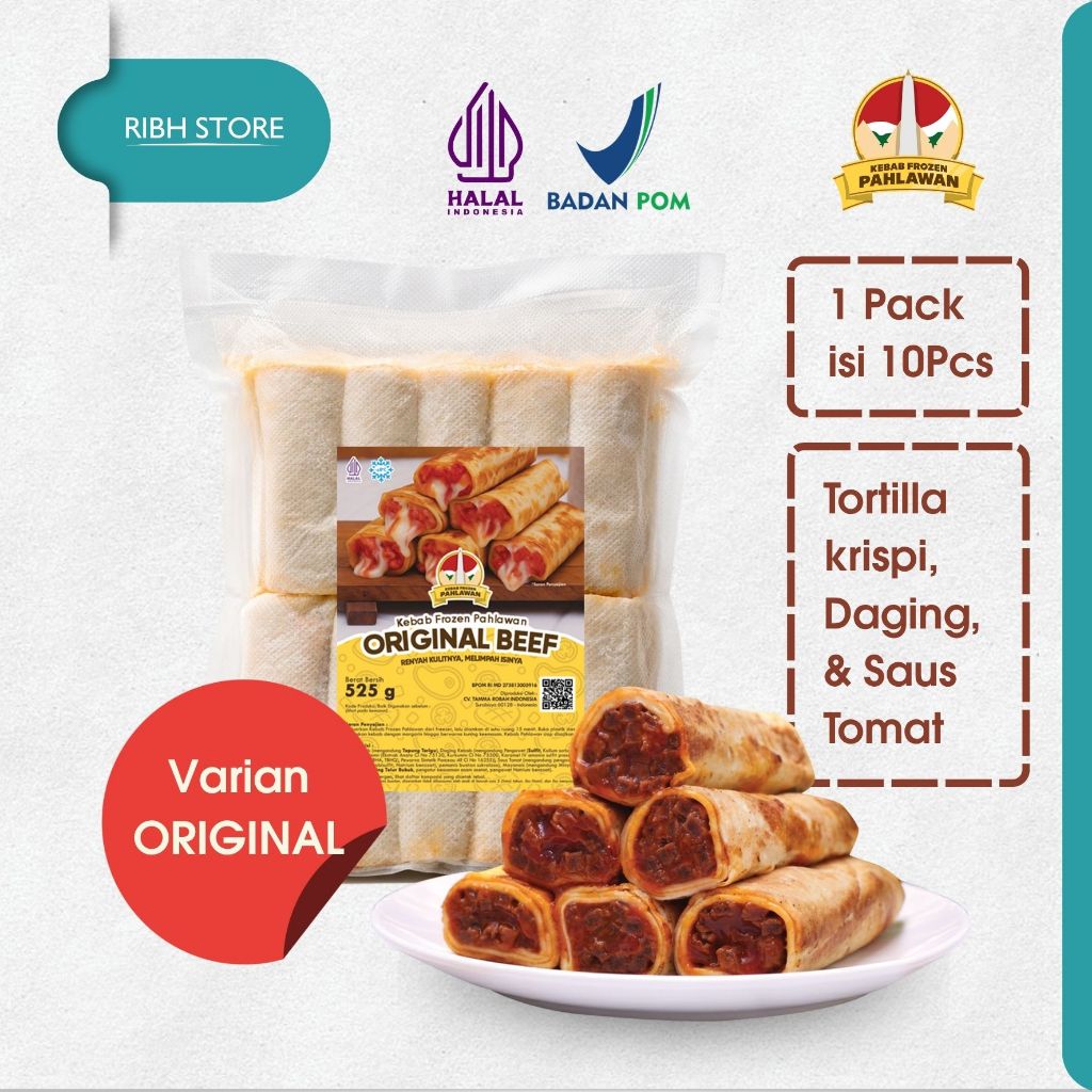 Kebab Frozen Pahlawan Original Isi 10