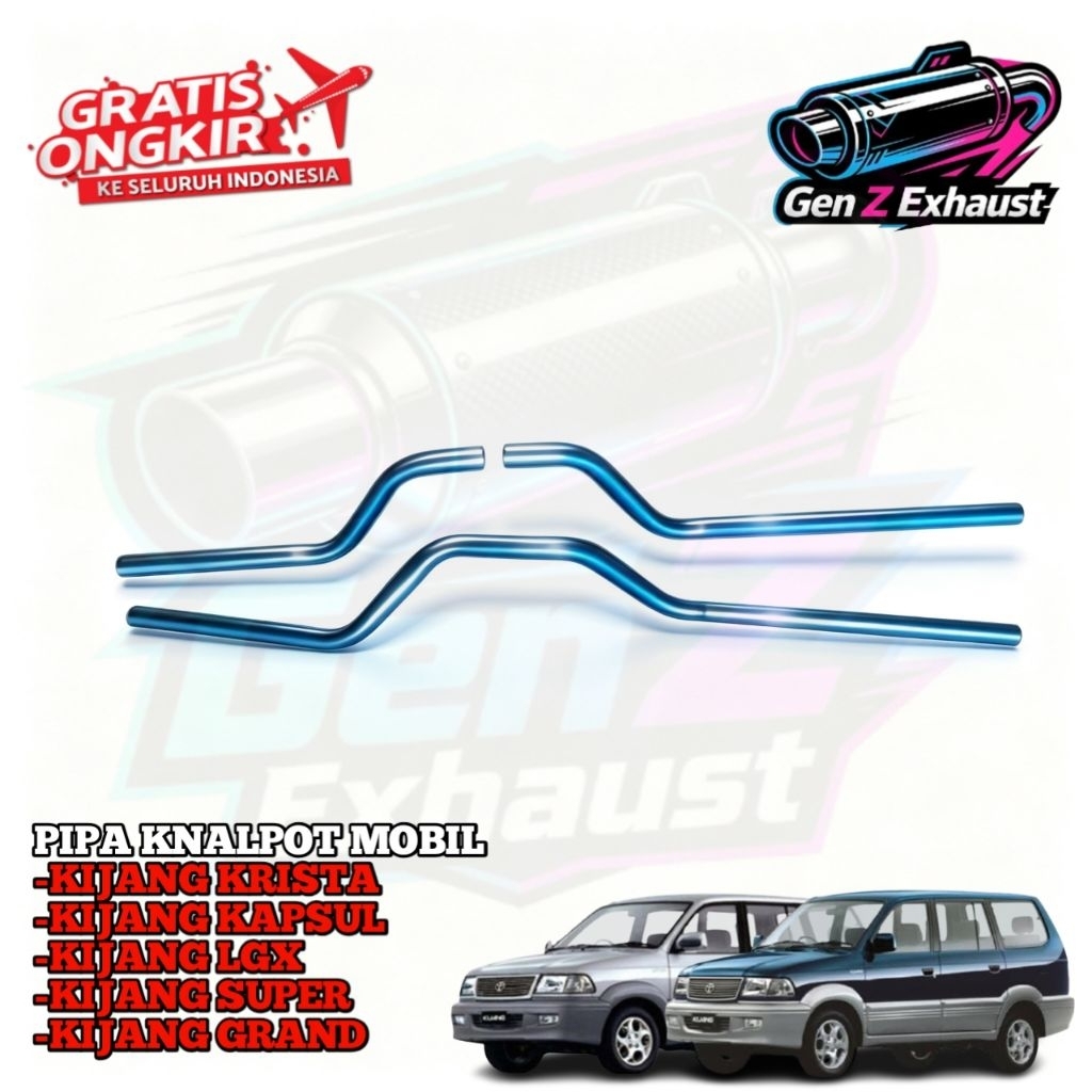 Pipa Standar Knalpot Bagian Belakang Mobil Kijang Grand, Kijang Super,kijang krista,kijang Lgx