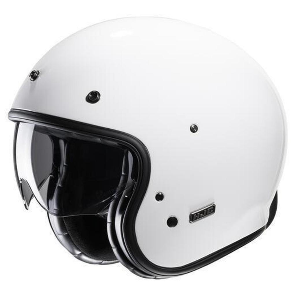 HJC V31 WHITE GLOSS HALF FACE VINTAGE ORIGINAL HELM HJC