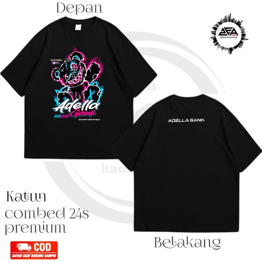 Kaos Adella Gank V3 Baju T-shirt Adella Dangdut Koplo Pria Wanita Premium