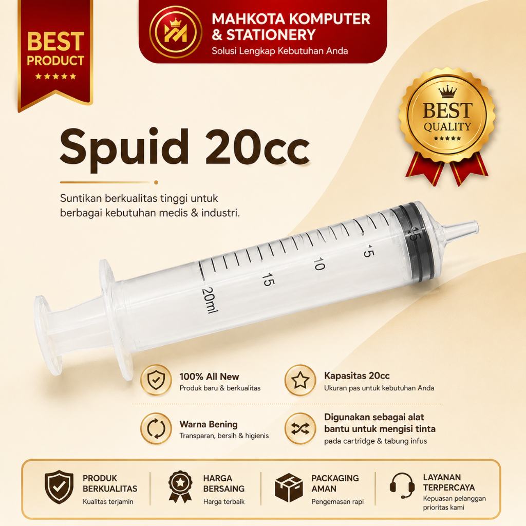 Syringe Spuid Spuit-Jarum Suntik-Suntikan Tinta-20cc 20ml 20 cc ml
