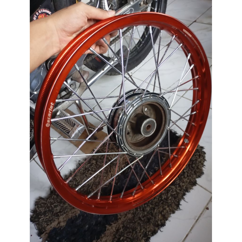 Velg belakang fizr f1zr fiz r f1z r AG Style ring 18 scarlet tromol ori YIMM bubut miling