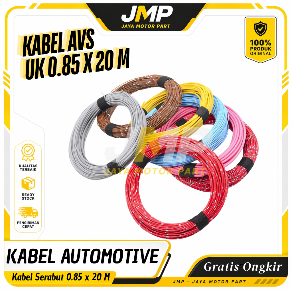 Kabel Bintik AVS 0.85mm x 20m kabel bodi motor mobil kabel serabut tembaga