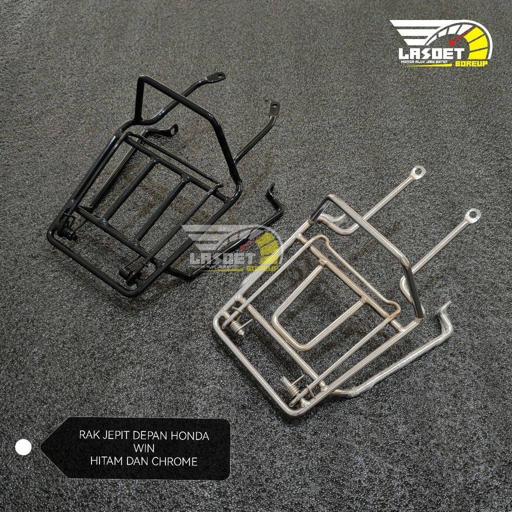RAK JEPIT JEPITAN DEPAN HONDA WIN 100 TEBAL PRESISI HITAM CHROME