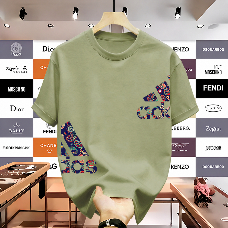 kaos Adidas Kaos Pria Wanita Unisex Oversize 100% Original - Cotton Heavyweight Lengan Pendek Couple