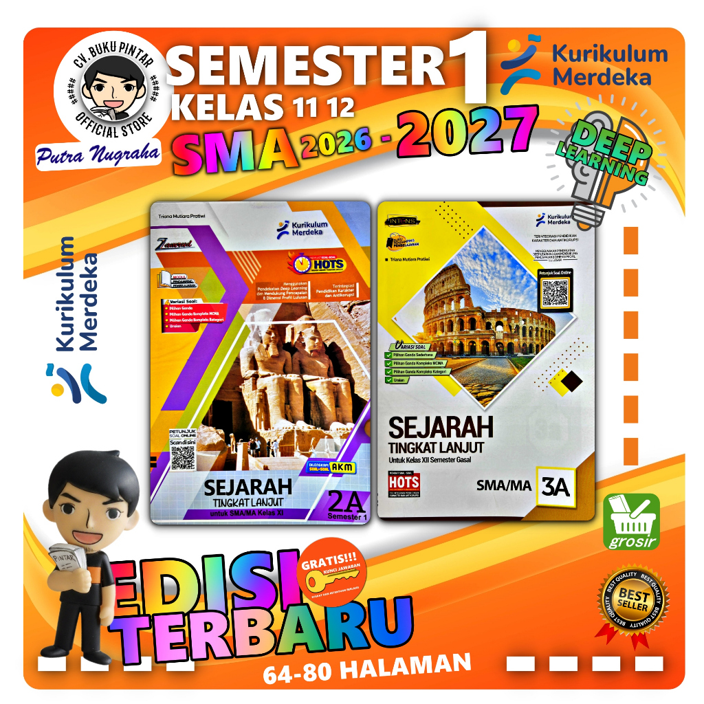 LKS SEJARAH TINGKAT LANJUT SMA KELAS 11 12 SEMESTER 1 2026-2027 DEEP LEARNING KURIKULUM MERDEKA KURM