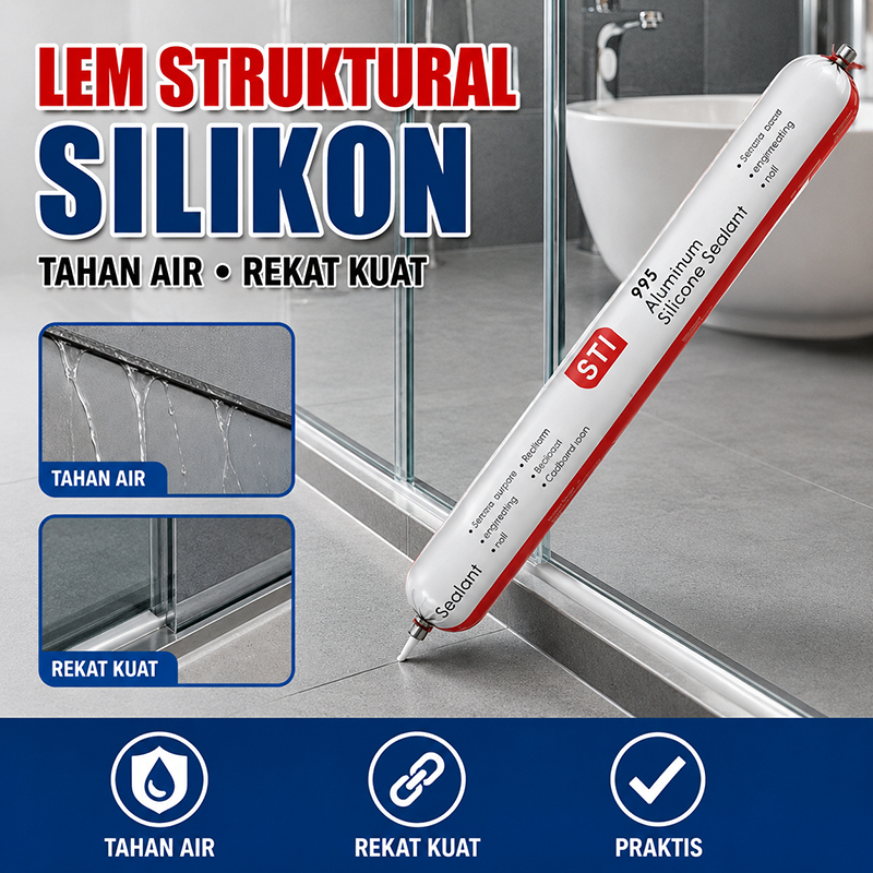 Lem Anti Bocor Serbaguna Untuk Celah Kamar Mandi
