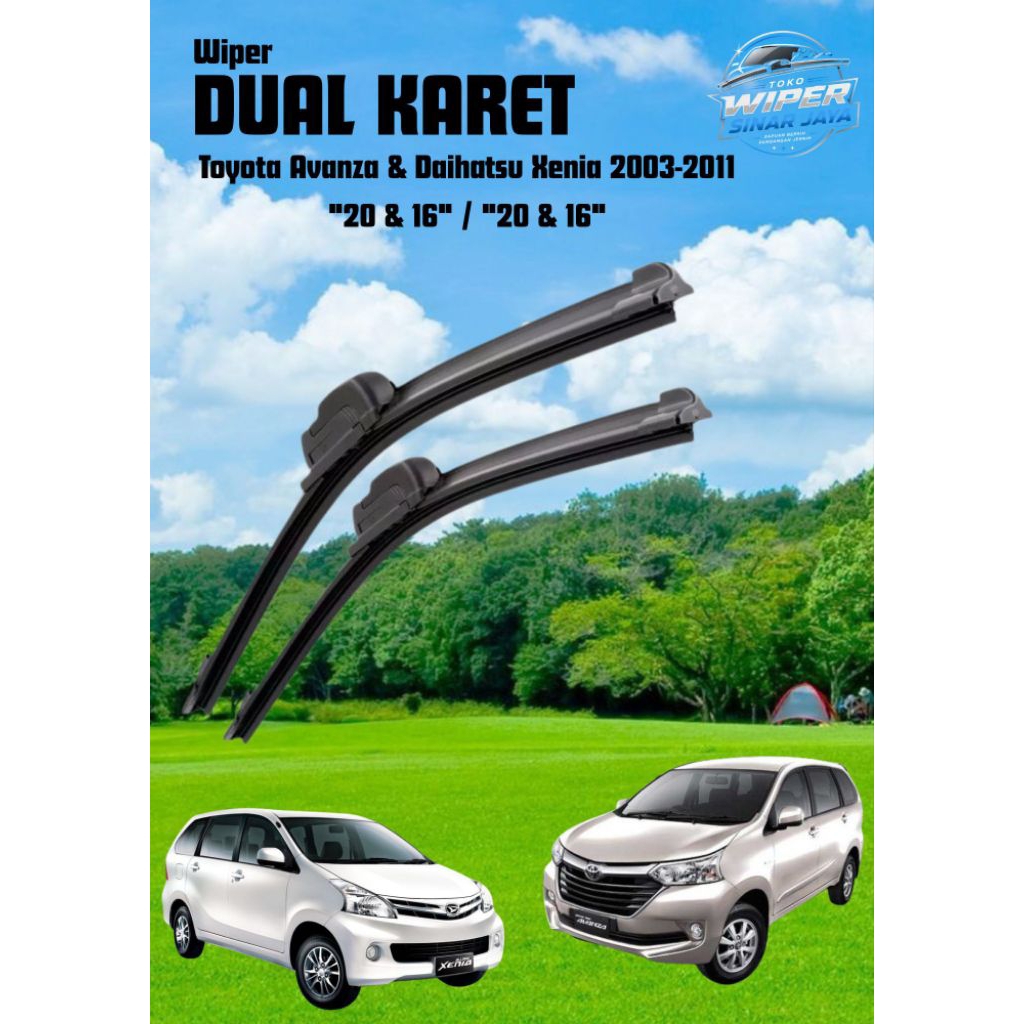 Wiper Dual Karet Avanza & Xenia 2003 - 2012