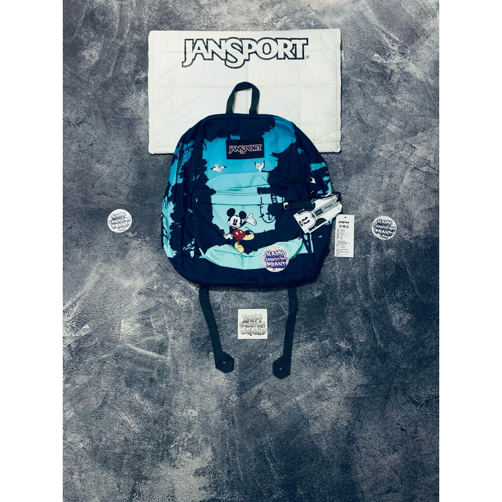 tas jansport disney biru 100% original BNWT