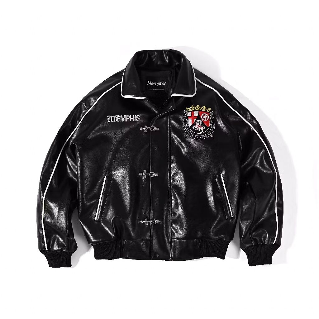 clasp jacket x leather jacket