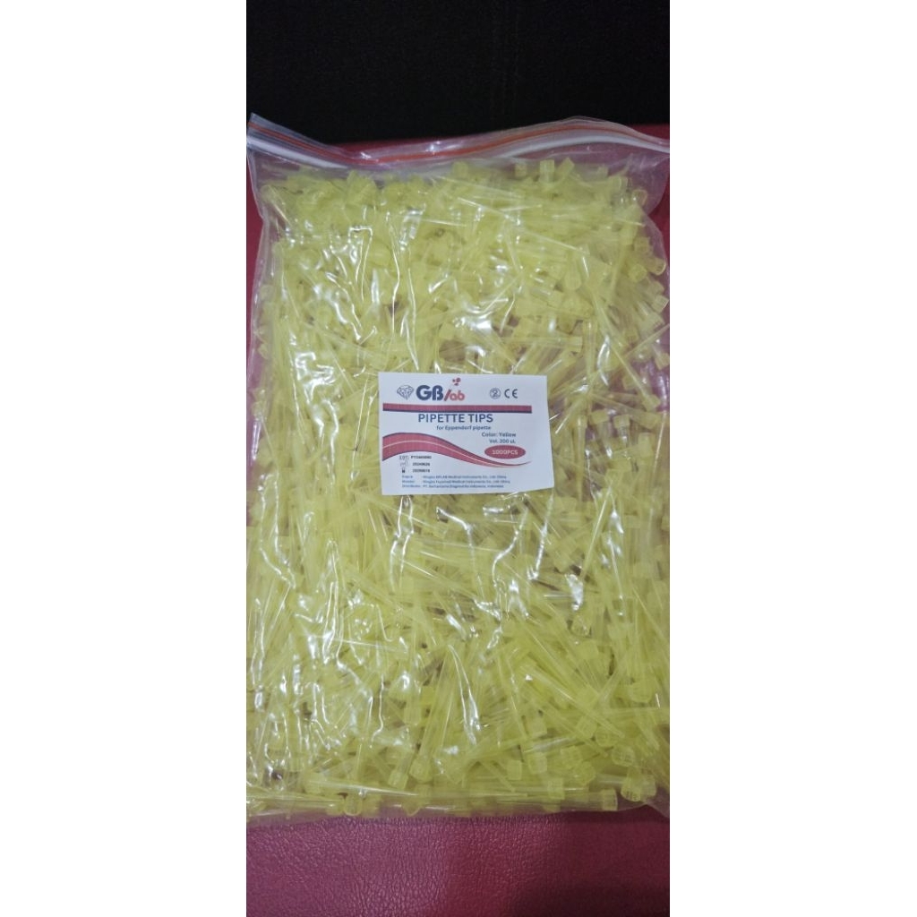 Yellow tips jenis eppendorf 1000 pcs