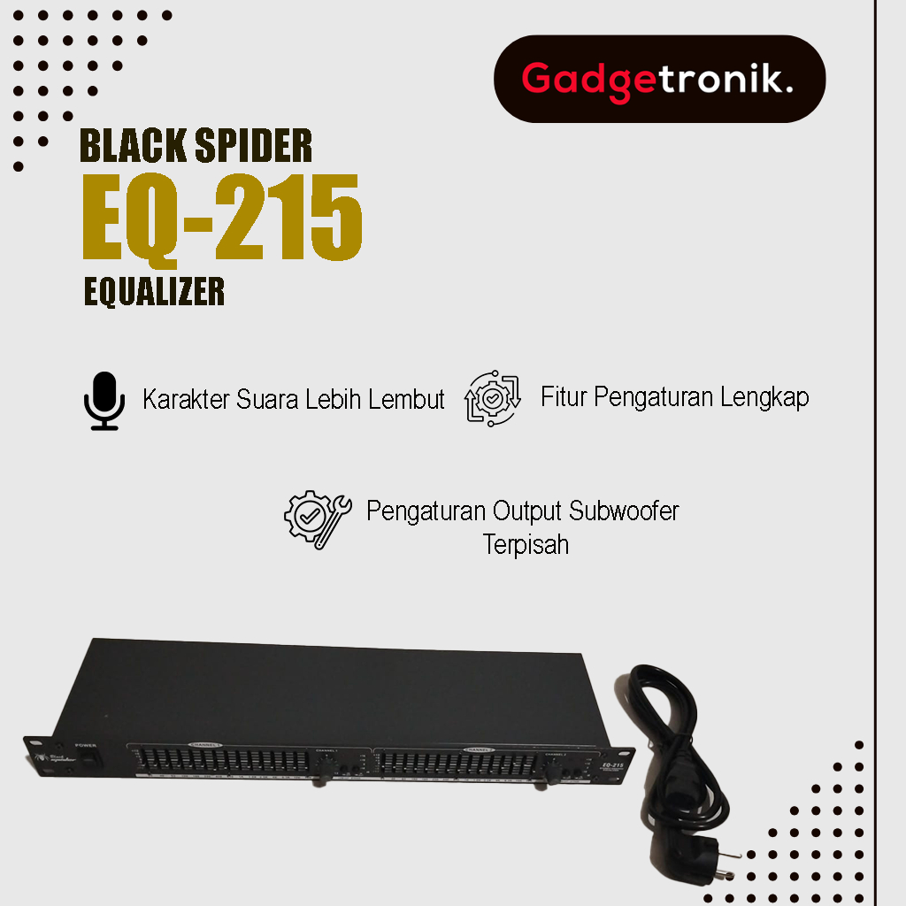 BLACK SPIDER EQUALIZER EQ-215 2X15 BAND / EQUALIZER BLACKSPIDER EQ 215 2 X 15 BAND / EKUALIZER BLAK 