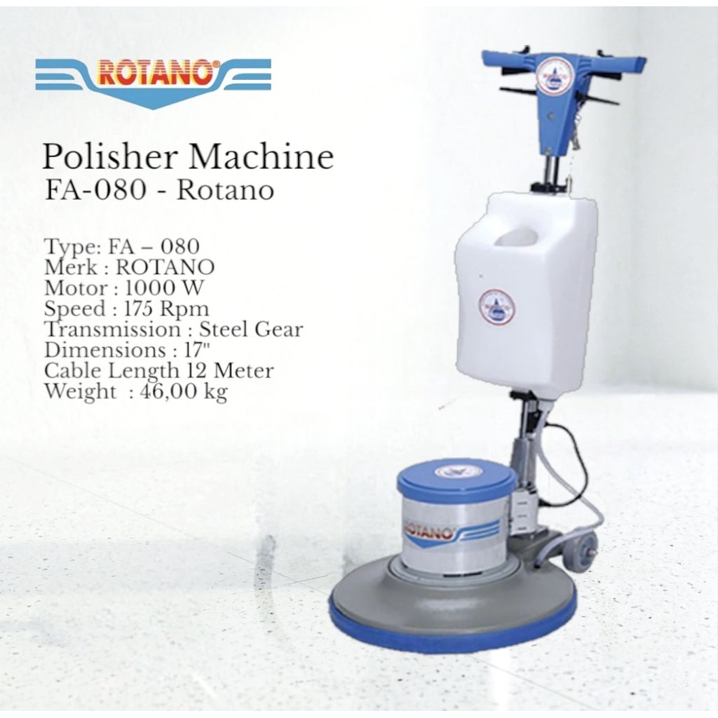 Rotano Mesin Polisher Low Speed 175 Rpm - Polisher Machine