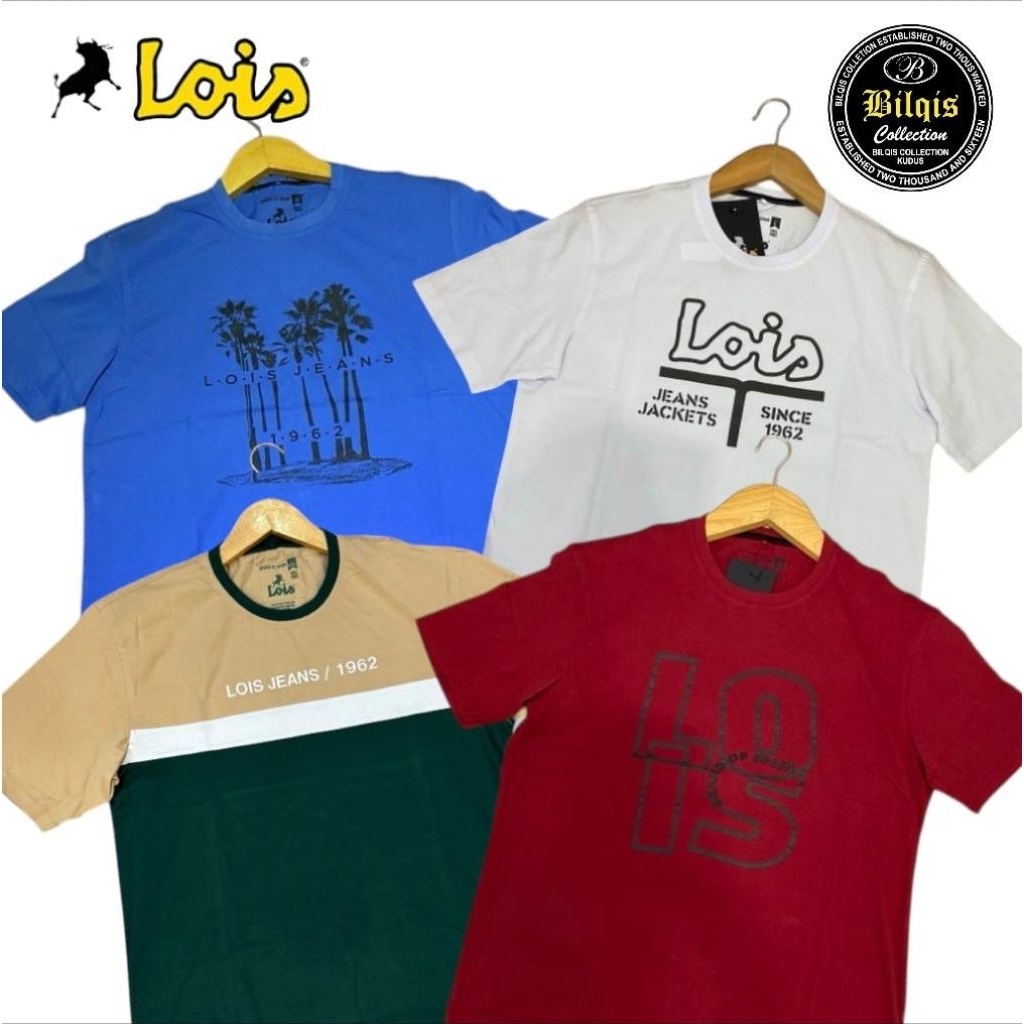 Lois Kaos Pria Original Bahan 100% Katun Terbaik