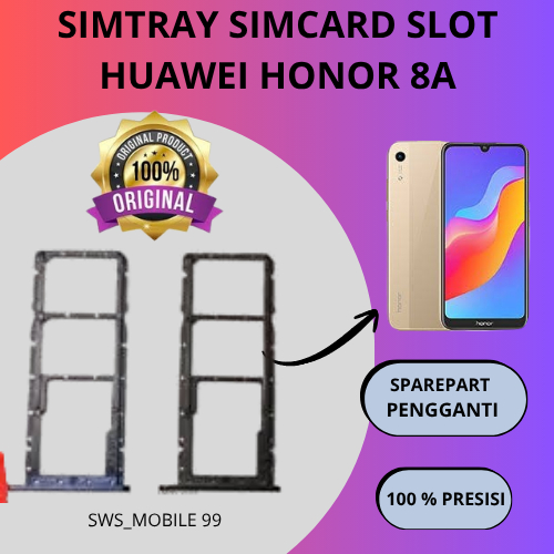 Simtray Slot Tempat Dudukan Kartu Simcard Lock Sim HUAWEI HONOR 8A 8 A simtray huawei honor 8a sim t