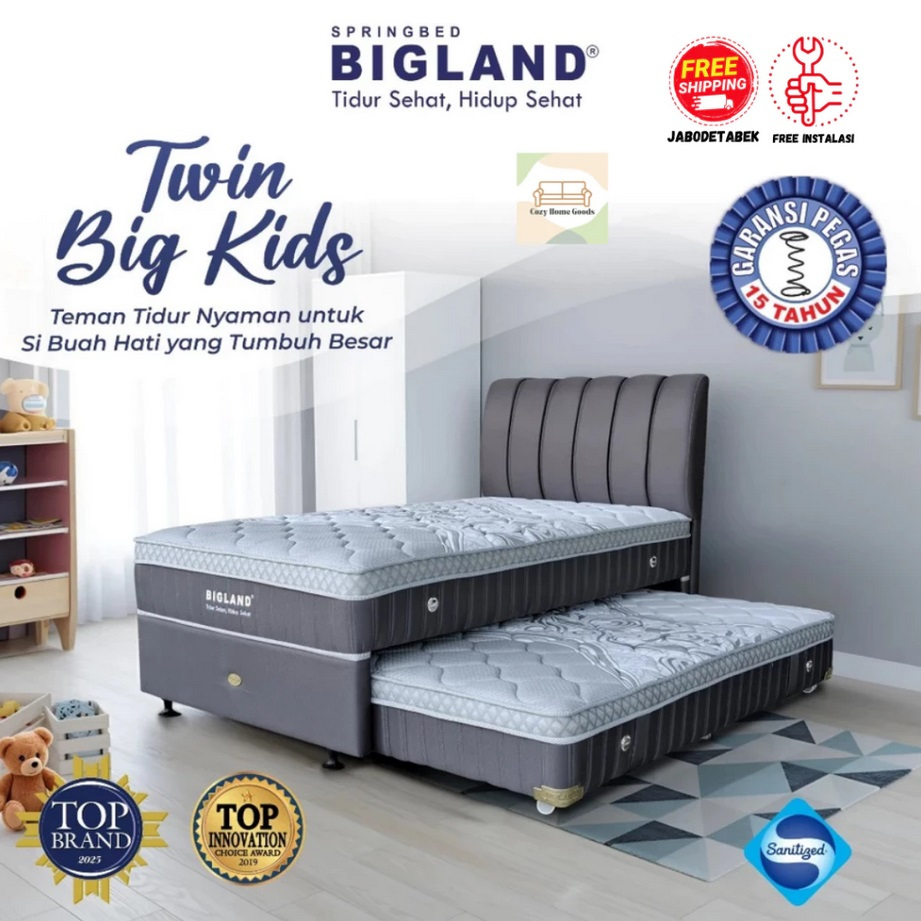 Springbed 2in1 Bigland Twin Big Kids Full Set