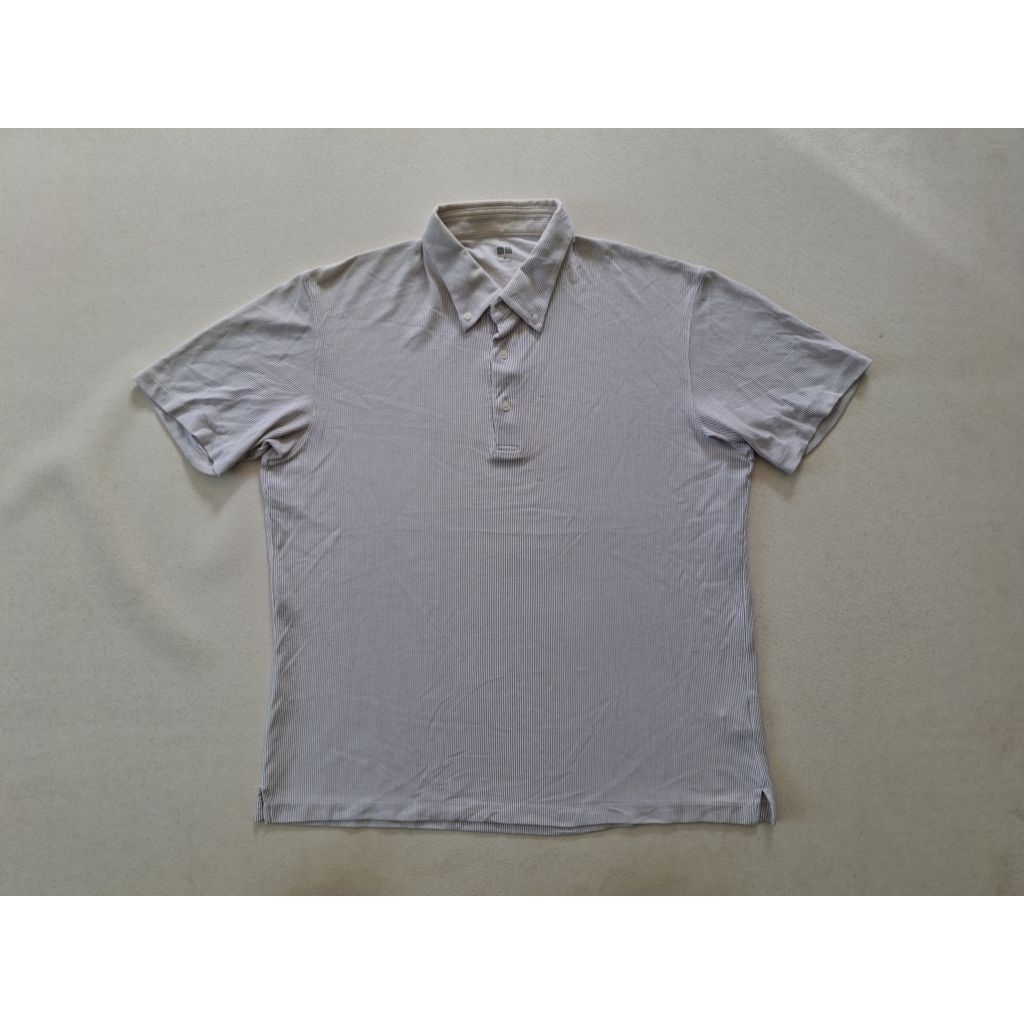 POLO SHIRT UNIQLO AIRISM GARIS-GARIS ORIGINAL 100%