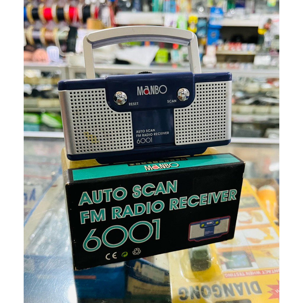 RADIO PORTABEL MANBO AUTO SCAN FM RADIO RECEIVER 6001 KONDISI RUSAK