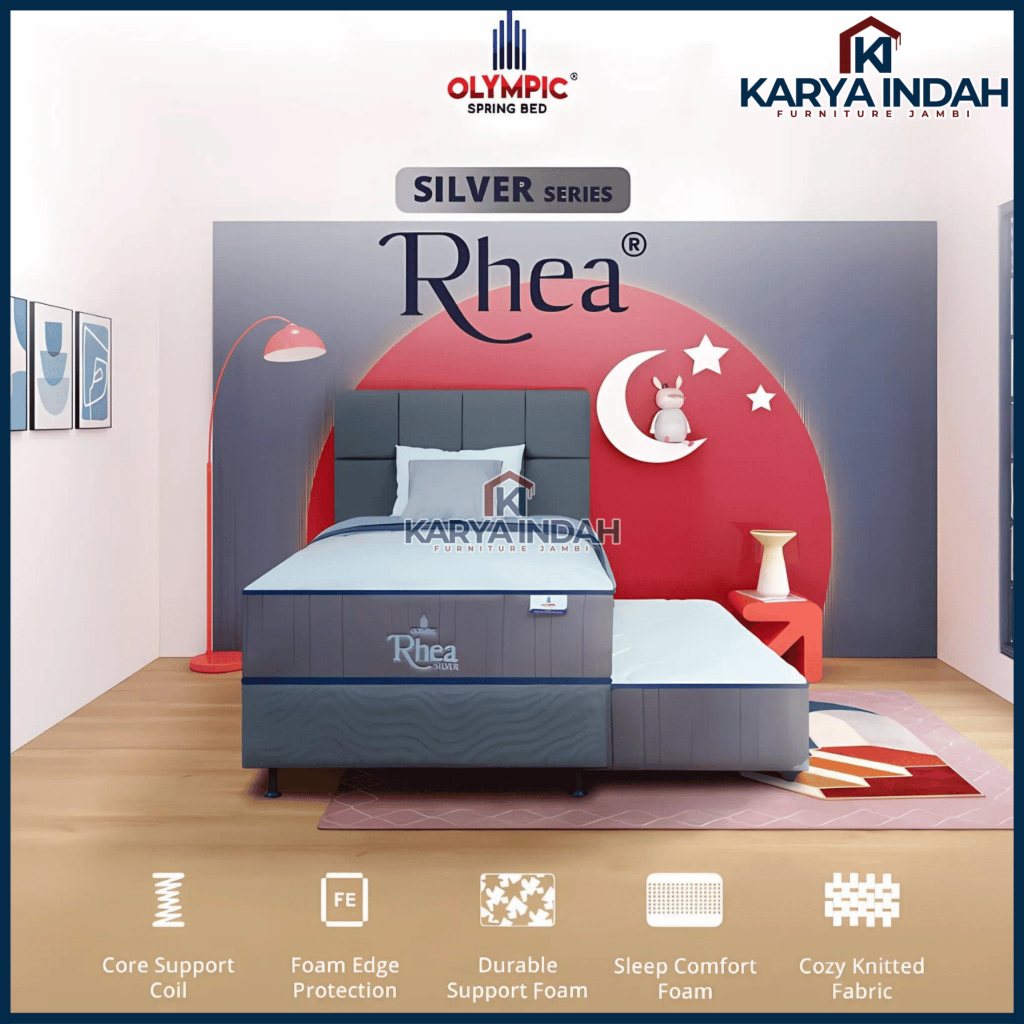 Bed Sorong OLYMPIC RHEA Anak TwinBed 2in1 Silver Series Olympic