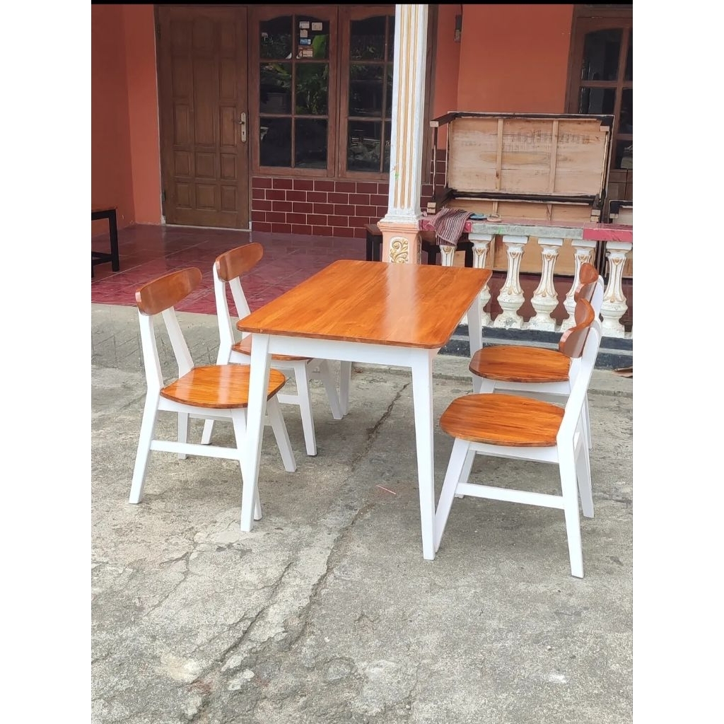 1 Set Meja dan Kursi Sandaran | Meja Kursi Sandaran Warkop | Meja Kursi 1 Set Sandaran | Kursi Meja 