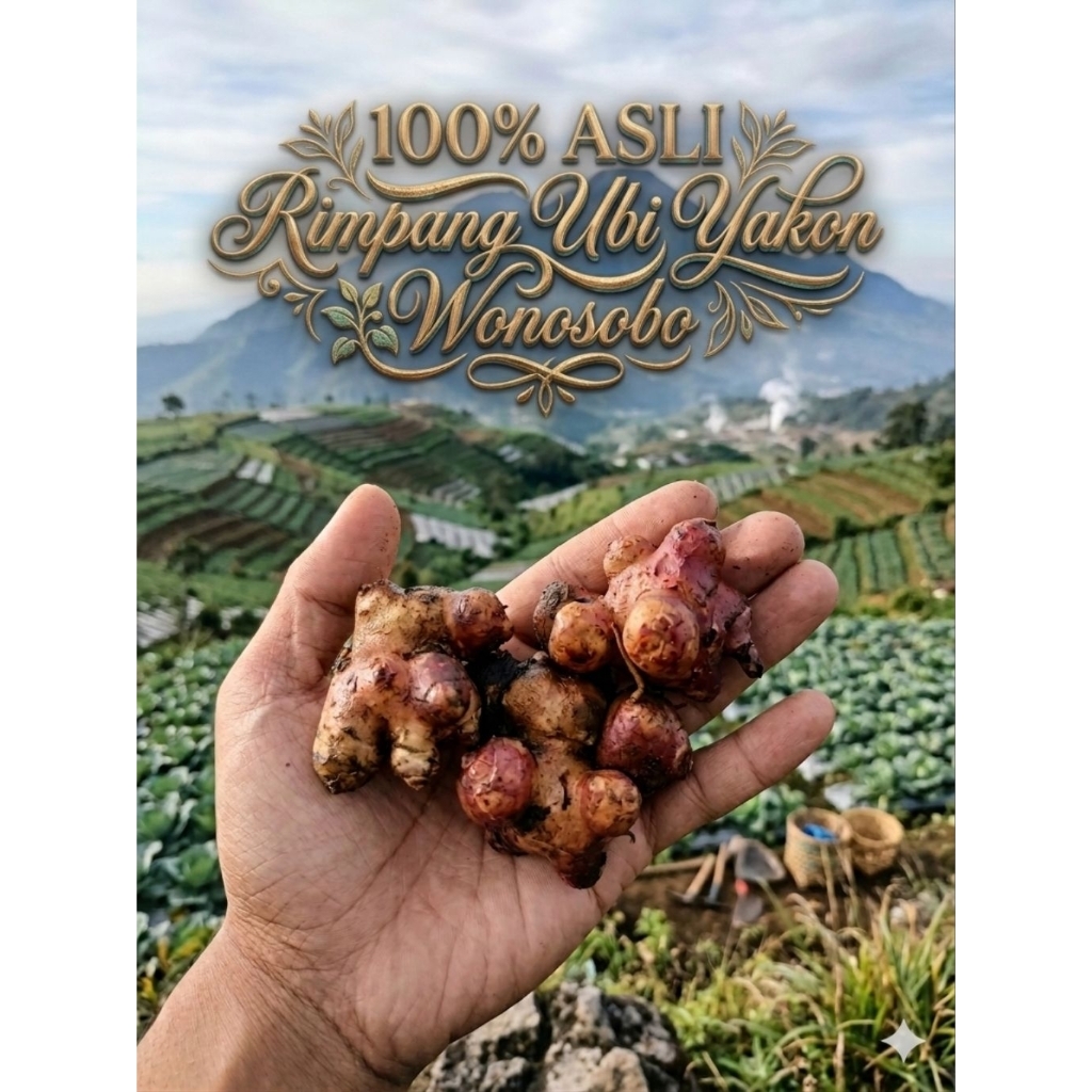 250gr Rimpang Ubi Yakon. Rimpang Ubi Yakon Wonosobo. ASLI 100% Bibit rimpang Yakon. Yakon rimpang