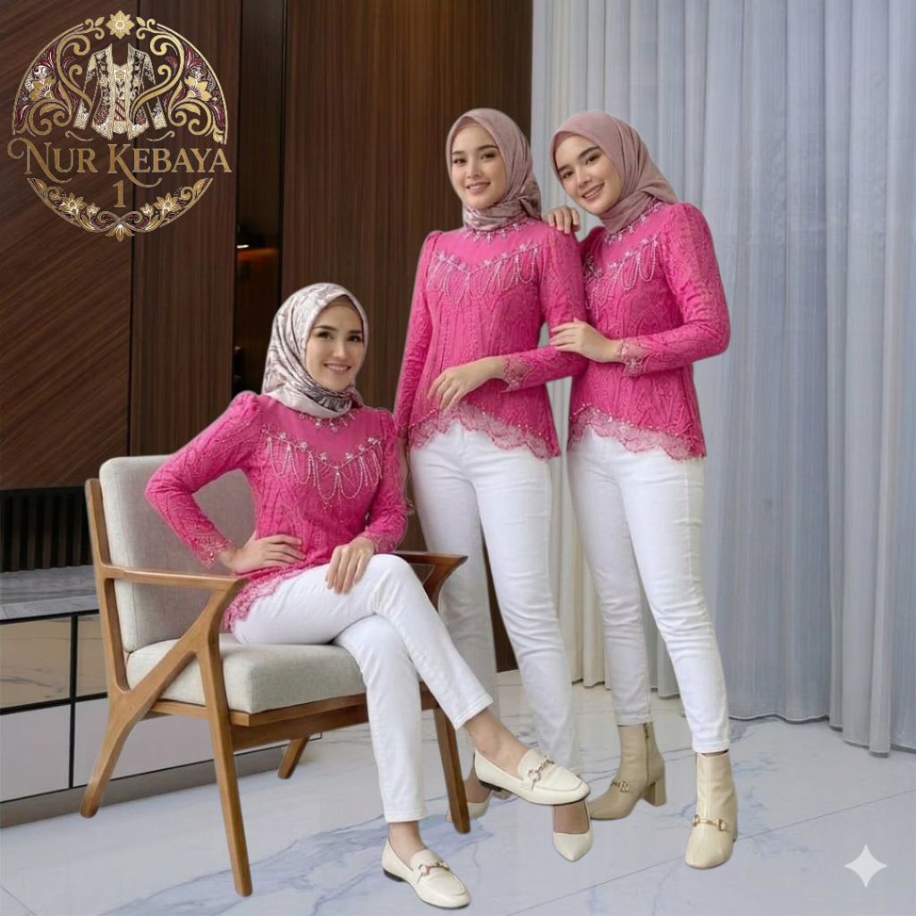 Atasan Kebaya Azura Kebaya Wanita Modern Kebaya Tile Payet
