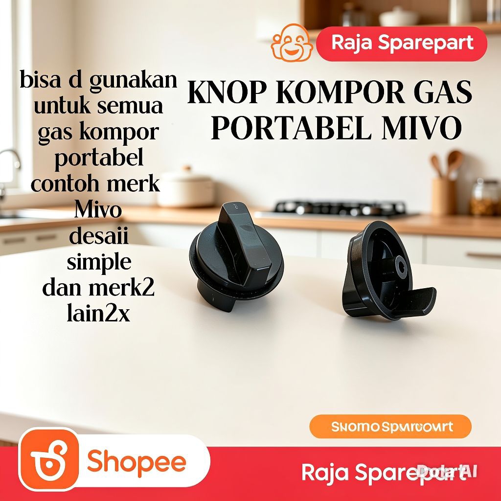 Knop Kompor Portable Mivo, Tombol Kompor Portable, Sparepart Kompor Mivo, Pemutar Gas Kompor Portabl