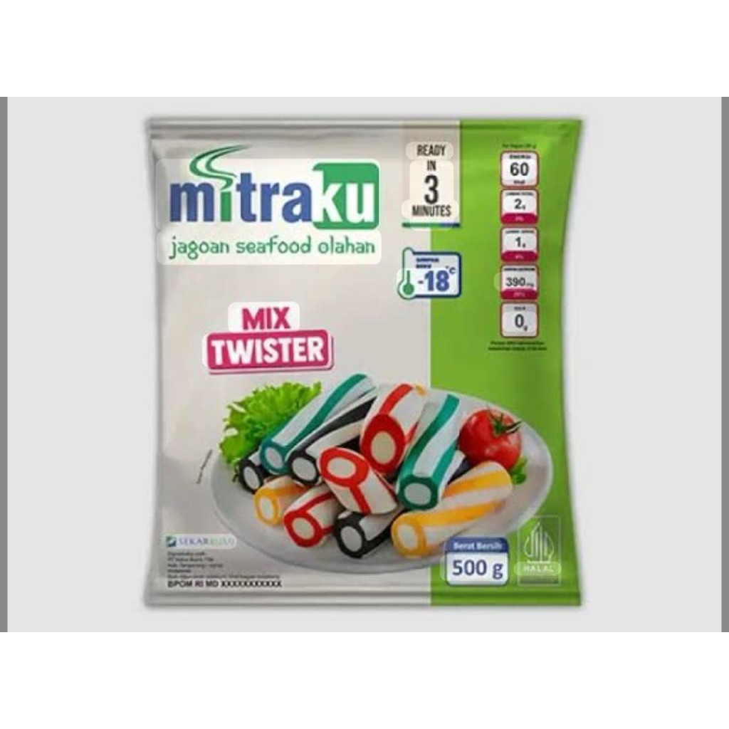 Mitraku Jagoan Seafood Olahan Mix Twister 500gr | KHUSUS PRODUK FROZEN FOOD HANYA MELAYANI PENGIRIMA