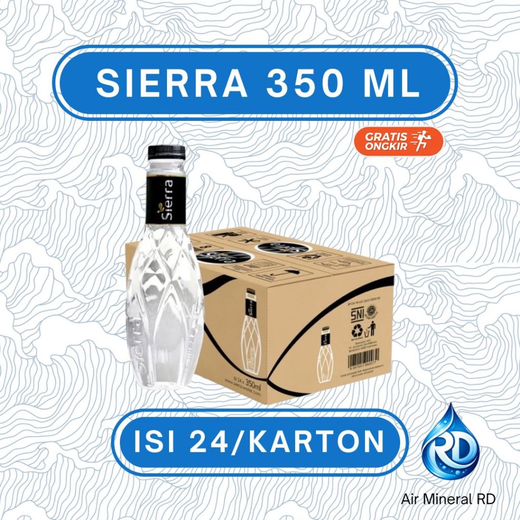 RD - SIERRA Botol 350 ML 1 Dus - Isi 24 x 350 ML - Air Minum Mineral Botol