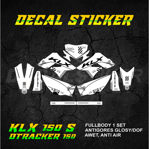 DECAL STIKER KLX DTX 150 (013) DEKAL STICKER KLX S L DTRACKER LAMA OLD FULLBODY 2009 2010 2011 2012 