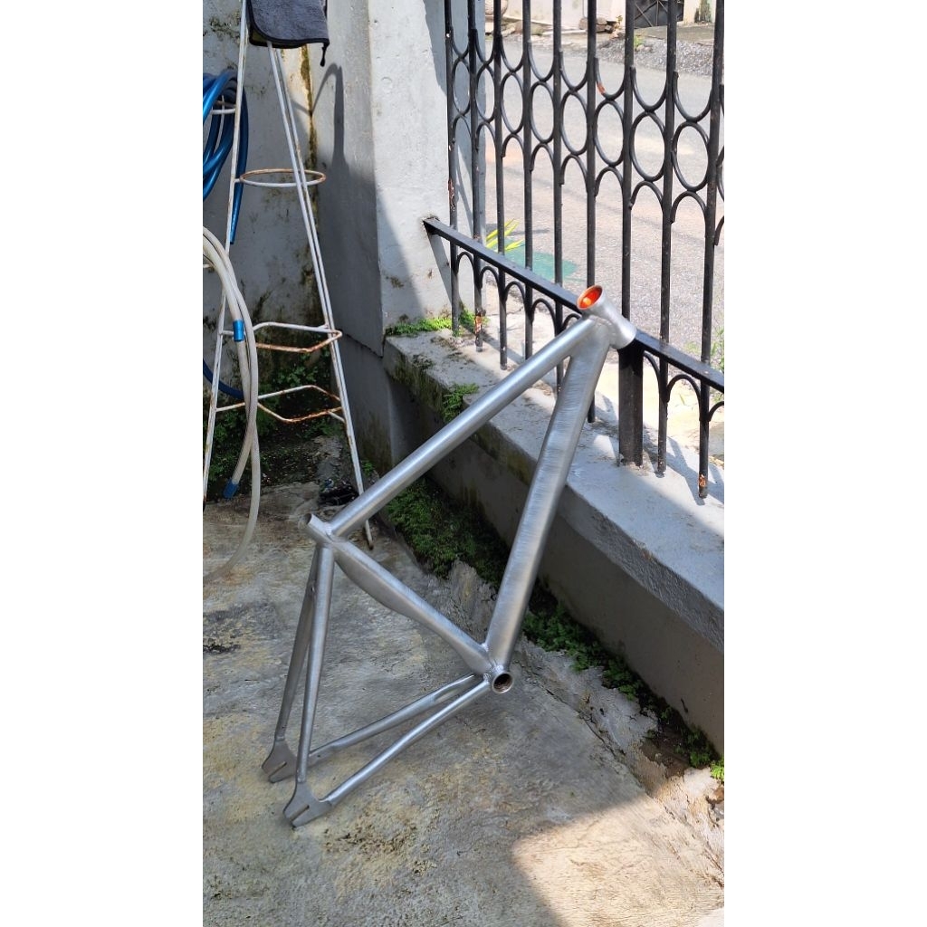 frameset atau frame only soloist77 gen 1 warna raw + clear glossy full alloy ringan banget