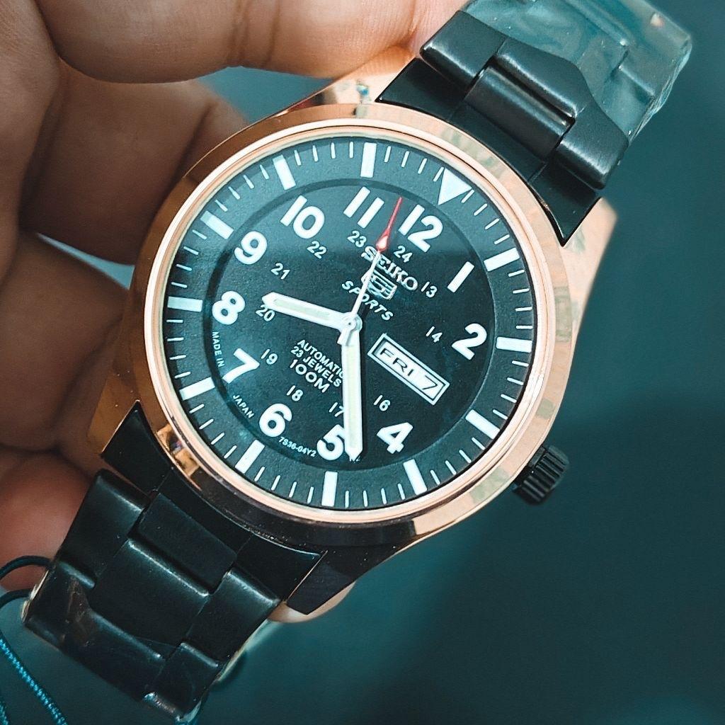 Jam Tangan Seiko 5 Sport / Gerak Automatic Mesin Baterai | Jam Pria / Wanita Stainless / Seiko Fitur