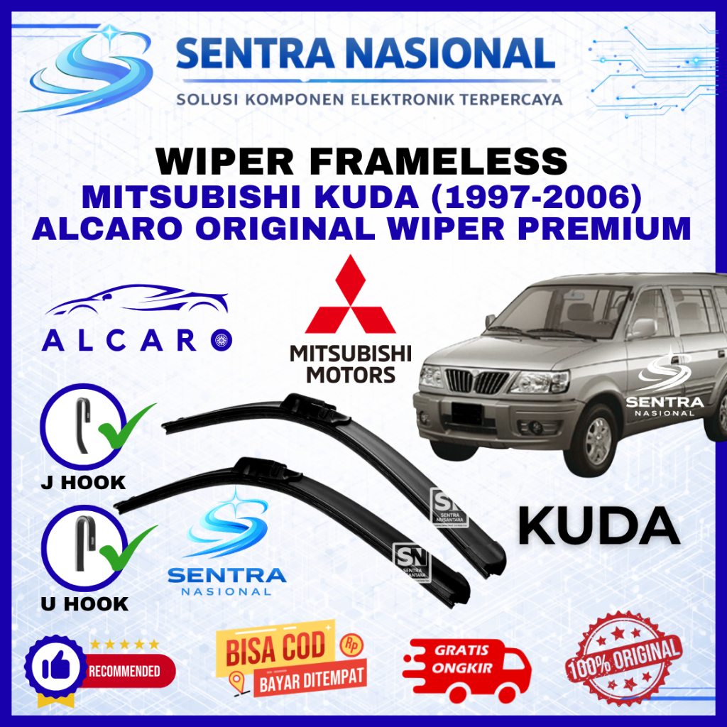Wiper Mobil MITSUBISHI KUDA (1997-2006) Merk ALCARO ORIGINAL | Wiper Kaca Mobil MITSUBISHI KUDA (199