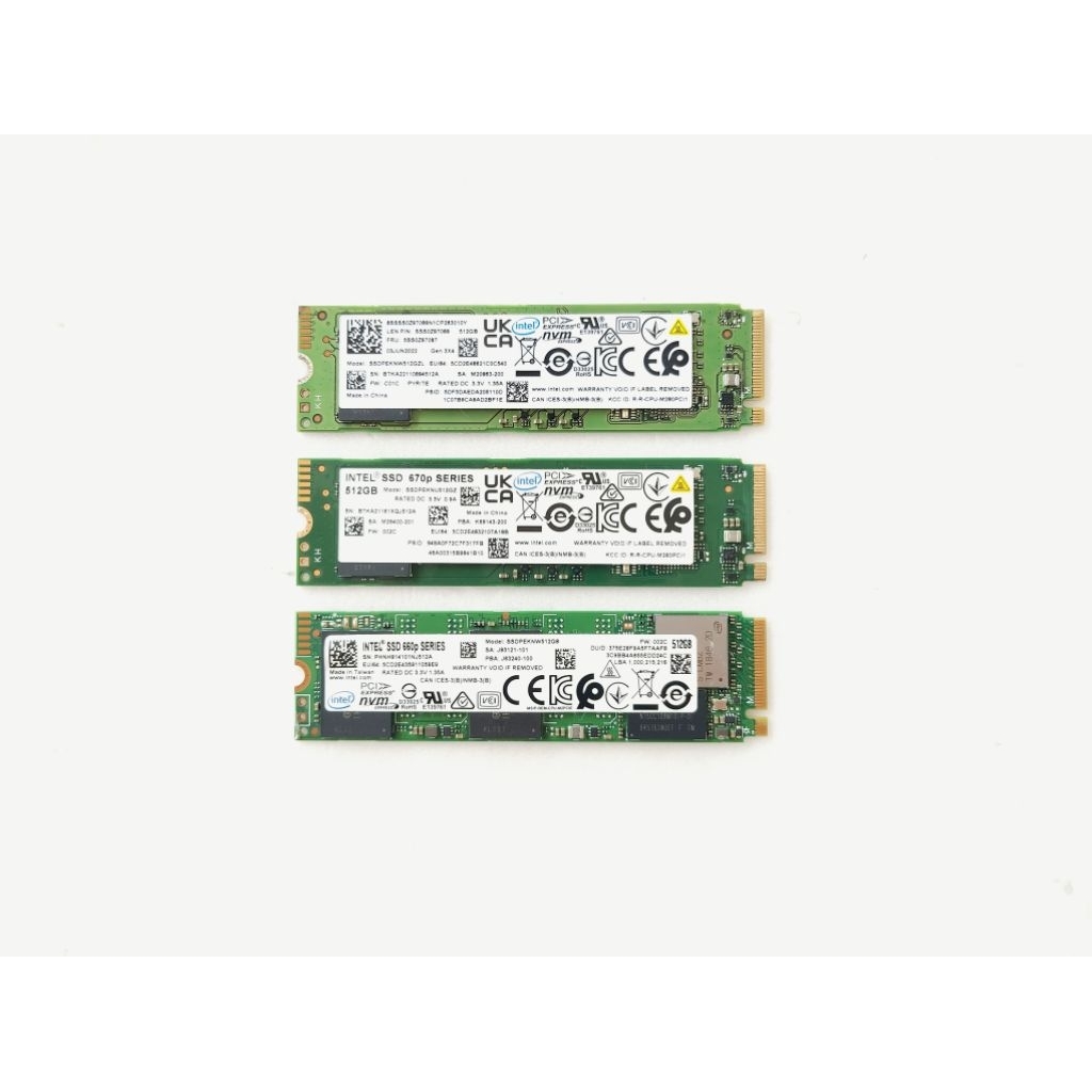 SSD M.2 NVMe Intel Series 512GB PCIe Gen 3.0