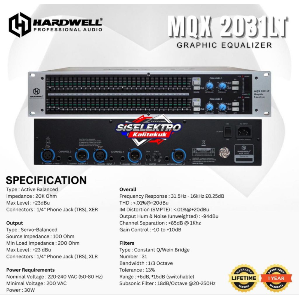 equalizer hardwell MQX 2031LT equalizer hardwell mqx2031lt