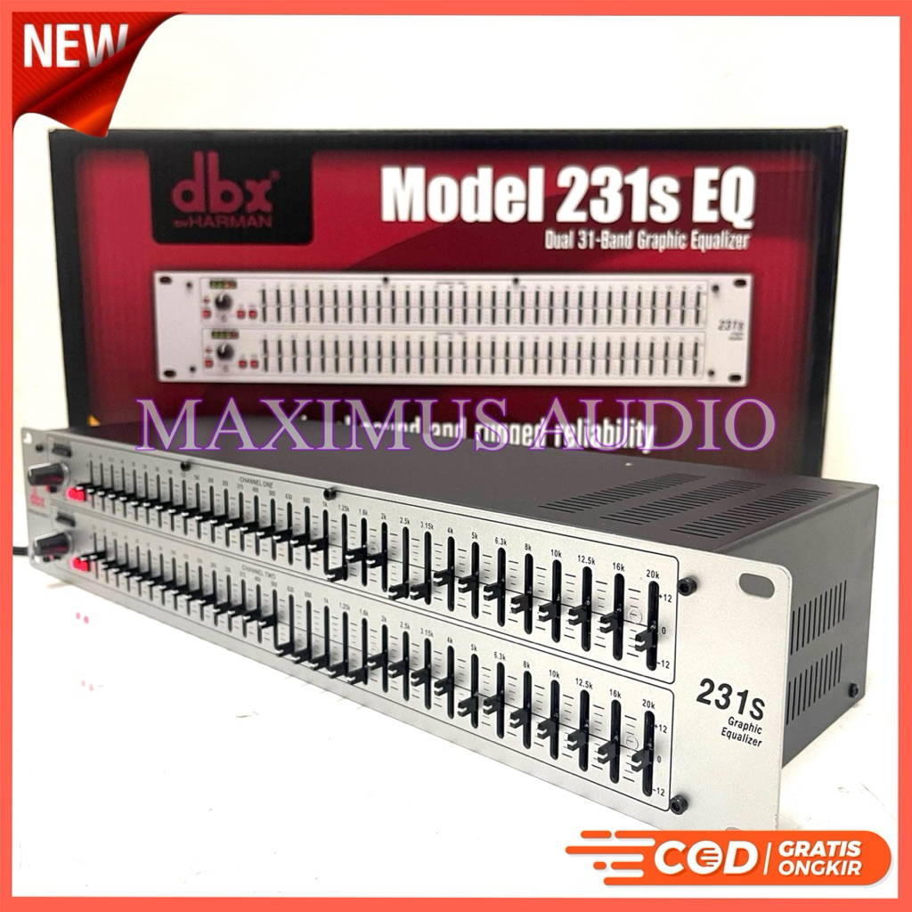 Promo Equaliser DBX 231 S / DBX 231S EQ Silver 2 x 31 Channel Equaliser